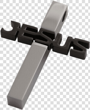 Men Set Black And Silver Jesus Cross Stainless Steel   Cross  HD Png Download