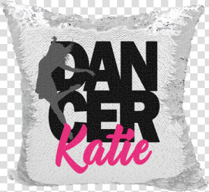 Handmade Personalized Dancer Reversible Sequin Pillow   Cushion  HD Png Download