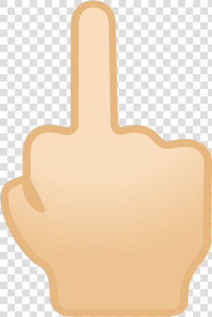 Middle Finger Light Skin Tone Icon   Ico Middle Finger  HD Png Download