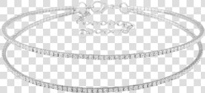 Lady Twins Circle Rhinestone Choker Necklace   Bracelet  HD Png Download