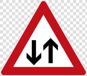 Two Way Traffic   Cattle Road Sign  HD Png Download