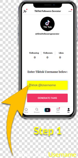 Step1 To Get Free Tiktok Fans  HD Png Download