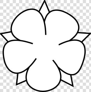 White Flower Outline Png   Flower Clipart Black And White Outline  Transparent Png