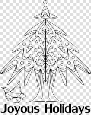 Christmas christmas Tree holiday christmas Tree Vector adult   Line Art  HD Png Download