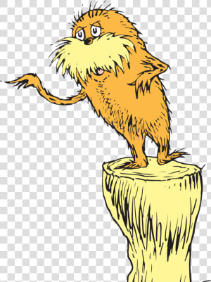 The Lorax Ted The Cat In The Hat Youtube Once ler   Dr Seuss The Lorax  HD Png Download