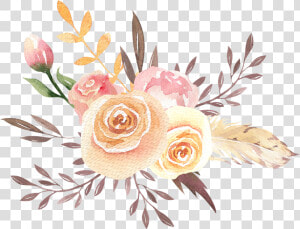  boquet  bouquet  watercolor  watercolour  flowers   Garden Roses  HD Png Download