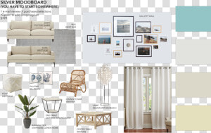 Silver Mood Board From Sea Interior Design   Mood Board In Interior Design  HD Png Download