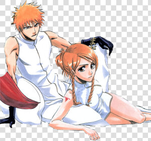 Orihime Inoue And Ichigo Kurosaki  HD Png Download