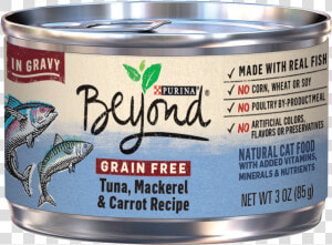 Purina Beyond Grain Free Tuna  Mackerel  amp  Carrot Recipe   Purina Beyond Cat Food Wet  HD Png Download