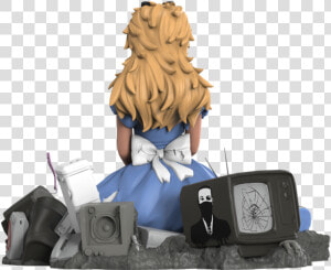 Alice In Wasteland Resin Figure By Abcnt X Mighty Jaxx   Sitting  HD Png Download