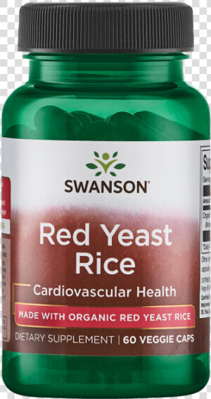 Swanson Red Yeast Rice Made With Organic Red Yeast   Uc Ii Collagen  HD Png Download