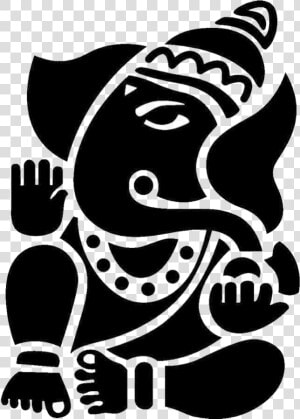 Ganpati Png Black And White   Ganesh Black And White  Transparent Png