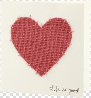 Burlap Heart Card   Heart  HD Png Download