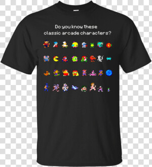 Classic Arcade Video Game Trivia Character Retro T shirt   Harry Potter Stranger Things Shirt  HD Png Download