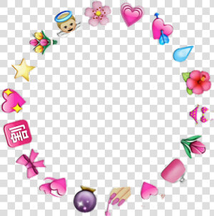 Clip Art Molduras Tumblr   Heart Emoji Circle Png  Transparent Png