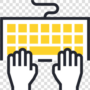 Transparent Submit Png   Hands On Keyboard Icon  Png Download