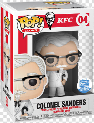 Colonel Sanders Funko Figure With Cane Class Img   Colonel Sanders Funko Pop  HD Png Download