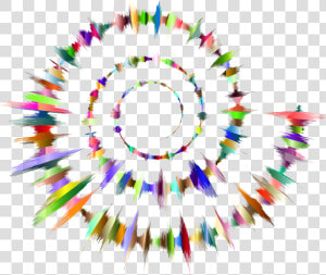 Prismatic Sound Waves In A Spiral Vector Clipart Image   Sound Wave Png Transparent Circle  Png Download