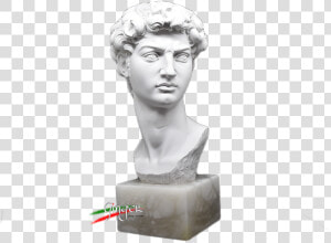 Testa Del Davi Di Michelangelo  Statue Made In Italy   Bust  HD Png Download