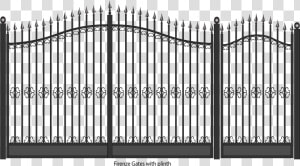 Firenze Steel Gates With Plinth   اسوار حديد  HD Png Download