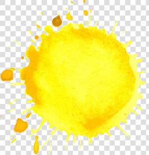 Watercolor Yellow Splash Png   Yellow Circle Brush Png  Transparent Png