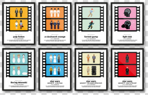 Two frame Pictogram Movie Posters Design By Viktor   Framed Prints Teenage Girls Room  HD Png Download