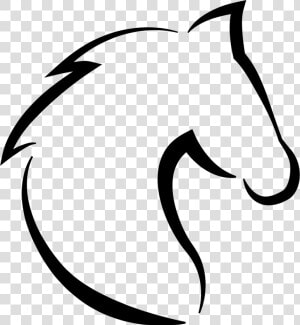 Horse Head Outline   Horse Head Outline Silhouette  HD Png Download