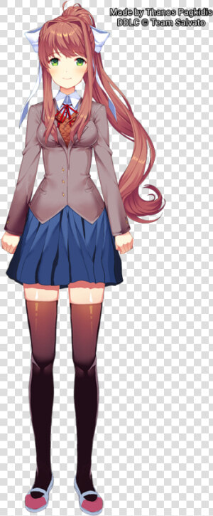 Doki Doki Literature Club Monika Sprites   Monika Sprite  HD Png Download