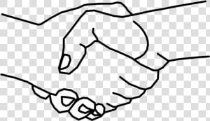 Hand Logo Clipart Shake Hands Shaking Drawing Free   Kansas Nebraska Act Drawing  HD Png Download