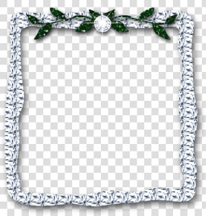 Frame Clipart Diamond Leaves Digital Download Silver   Blue And Silver Frame  HD Png Download