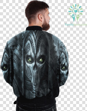 Dark Demon Skull Over Print Jacket  tag Familyloves   Veteran  HD Png Download