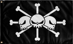 Flags Wall Flag   Blackbeard One Piece Jolly Roger  HD Png Download