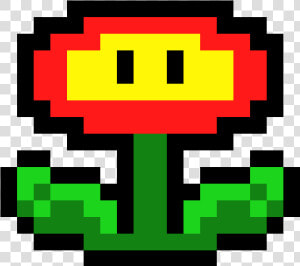 Super Mario Bros   Mario Fire Flower Pixel Art  HD Png Download