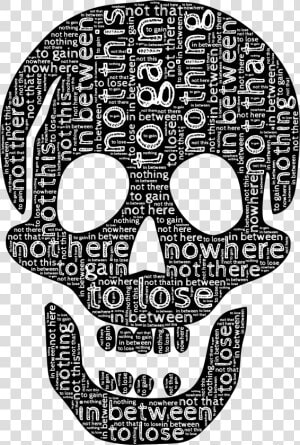 Skull Typography Clip Arts   Typography Skull  HD Png Download