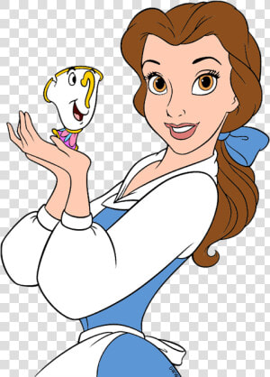 Head Clipart Belle   Belle And Chip Beauty And The Beast  HD Png Download