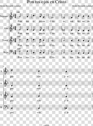 Pon Tus Ojos En Cristo Partitura  HD Png Download