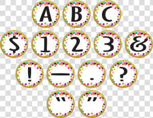 Confetti Circle Letters   Confetti Classroom Circle Letters  HD Png Download