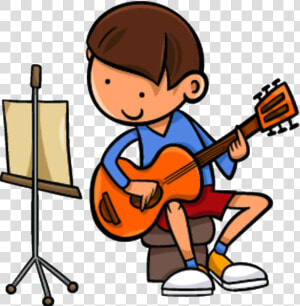 Guitarist Clip Art   Boy With Guitar Cartoon  HD Png Download