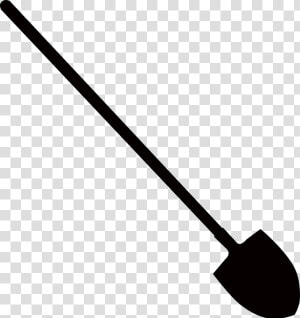 Shovel At Vector Transparent Image Clipart   Silhouette Of A Shovel  HD Png Download