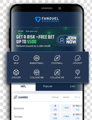 Fanduel App On Mobile Phone   Mobile Phone  HD Png Download