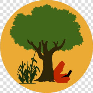 Logo Of Eco Hack Farm  A Person Sitting Under A Tree  HD Png Download