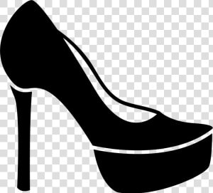 Platform High Heels   High Heel Svg  HD Png Download