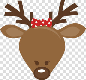 Mkc Cute Head Svg   Rudolph The Red Nosed Reindeer Head  HD Png Download