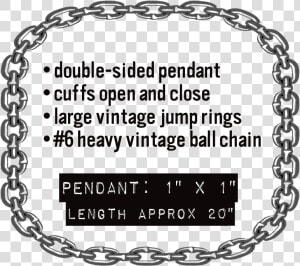 6 Size Ball Chain Necklace Featuring A Double Sided   Transparent Chain Circle Vector  HD Png Download