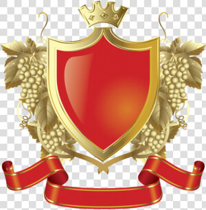 Золотая Корона  Золотой Щит  Золотой Венок  Лента    Red Royal Emblem Vector  HD Png Download