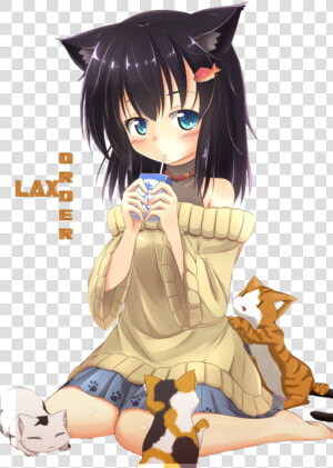 Neko Girl Render   Little Anime Neko Girl  HD Png Download