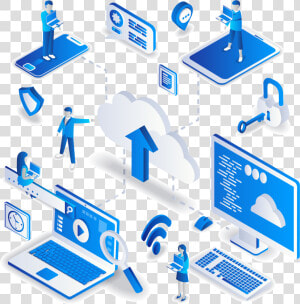 Cloud Computing Isometric  HD Png Download