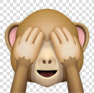 •monkey Emoji 1 🙈   Shy Monkey Emoji  HD Png Download