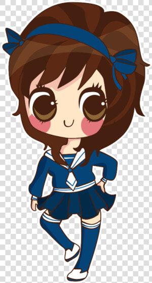 Japanese Joy   Japanese School Girl Cartoon  HD Png Download