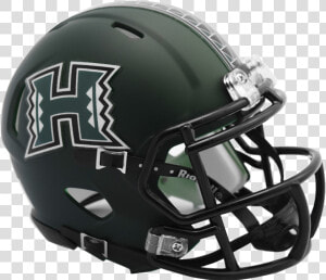 Hawaii Matte Green Speed Mini Helmet   Hawaii Football Team Helmets  HD Png Download